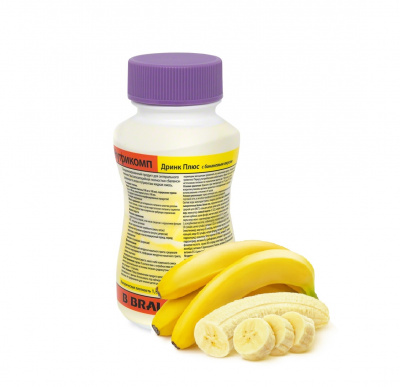 Нутрикомп Дринк Плюс банановый 200 мл. в пластиковой бутылке купить оптом в Уфе