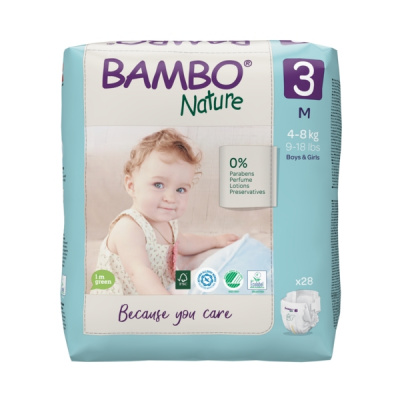 Эко-подгузники Bambo Nature 3 (4-8 кг), 28 шт купить оптом в Уфе